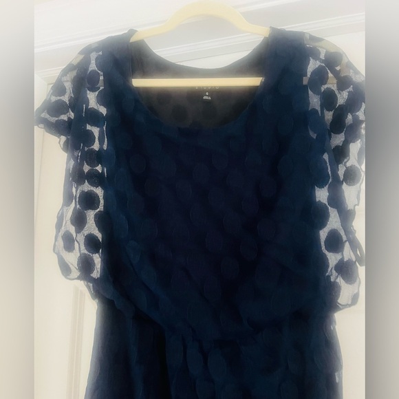 Beautiful navy dress with lace over lay by Enfocus Studio size 8 - Picture 2 of 7